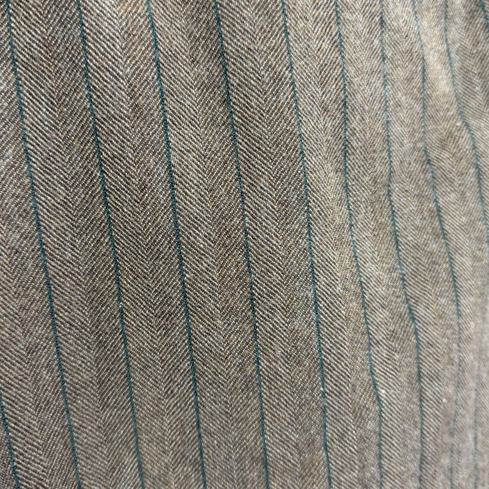 Harvé Bernard Brown Wool Pinstripe‎ Skirt Above Knee High Rise Classic - Picture 4 of 14